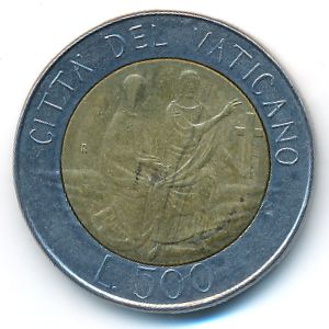 Ватикан, 500 лир (1986 г.)