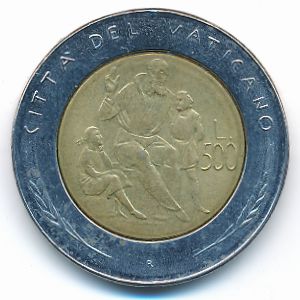 Ватикан, 500 лир (1982 г.)