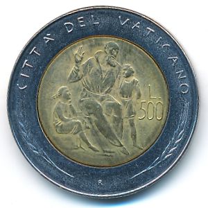Ватикан, 500 лир (1982 г.)
