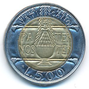 Ватикан, 500 лир (1993 г.)