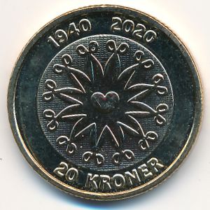 Дания, 20 крон (2020 г.)