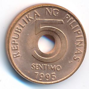 Филиппины, 5 сентимо (1995 г.)