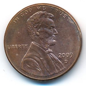 США, 1 цент (2009 г.)