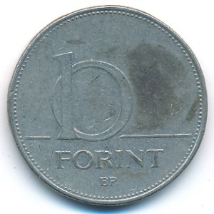 Венгрия, 10 форинтов (2001 г.)