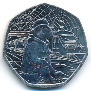 Великобритания, 50 пенсов (2018 г.)