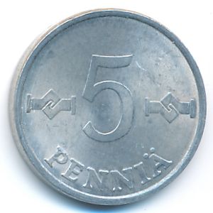 Finland, 5 pennia, 1978