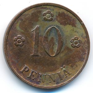 Финляндия, 10 пенни (1938 г.)