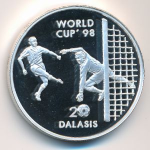 Гамбия, 20 даласи (1996 г.)