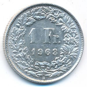 Швейцария, 1 франк (1963 г.)