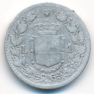 Италия, 1 лира (1886 г.)