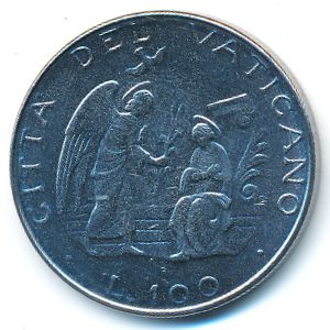 Ватикан, 100 лир (1987 г.)