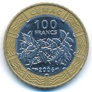 Центральная Африка, 100 франков КФА (2006 г.)
