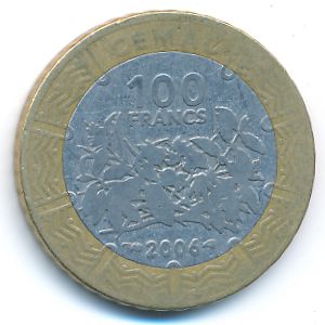 Центральная Африка, 100 франков КФА (2006 г.)