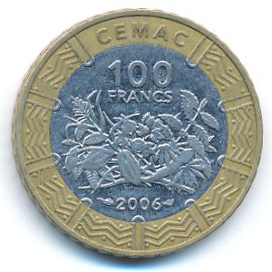 Центральная Африка, 100 франков КФА (2006 г.)