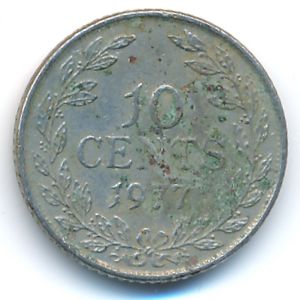 Либерия, 10 центов (1977 г.)