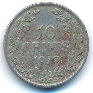 Либерия, 10 центов (1977 г.)