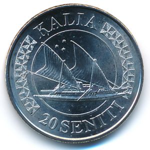 Тонга, 20 сенити (2015 г.)