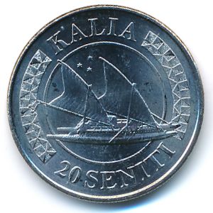 Тонга, 20 сенити (2015 г.)