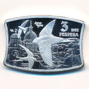 Дубровницкая республика., 3 перпера (2022 г.)