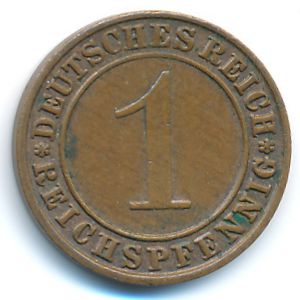 Веймарская республика, 1 рейхспфенниг (1936 г.)