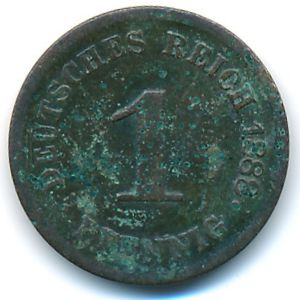 Германия, 1 пфенниг (1888 г.)