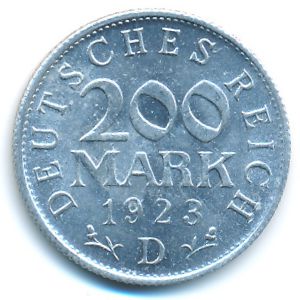 Веймарская республика, 200 марок (1923 г.)
