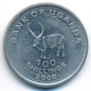Уганда, 100 шиллингов (2008 г.)