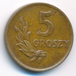 Польша, 5 грошей (1949 г.)