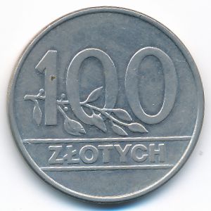 Poland, 100 zlotych, 1990