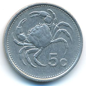 Malta, 5 cents, 1986