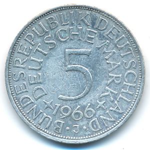 ФРГ, 5 марок (1966 г.)