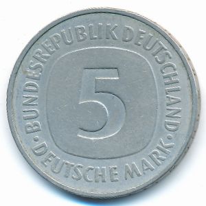 ФРГ, 5 марок (1975 г.)