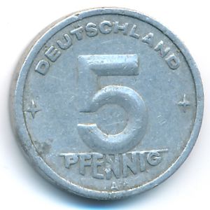 ГДР, 5 пфеннигов (1949 г.)
