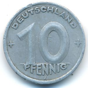 ГДР, 10 пфеннигов (1948 г.)