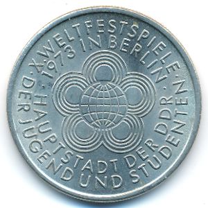 German Democratic Republic, 10 mark, 1973