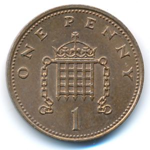 Великобритания, 1 пенни (1988 г.)