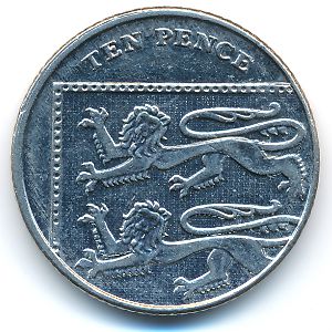Великобритания, 10 пенсов (2014 г.)