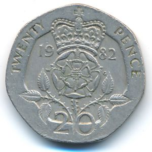 Великобритания, 20 пенсов (1982 г.)