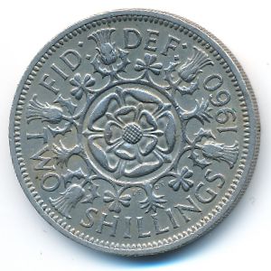 Великобритания, 2 шиллинга (1960 г.)
