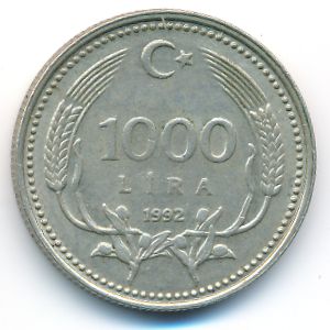 Турция, 1000 лир (1992 г.)