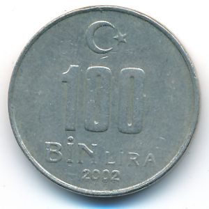 Турция, 100000 лир (2002 г.)