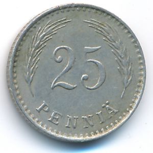 Finland, 25 pennia, 1921