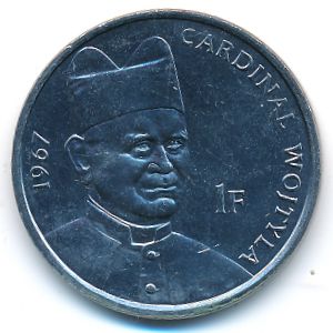 Конго, Демократическая республика, 1 франк (2004 г.)