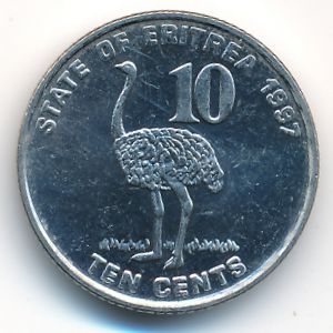 Eritrea, 10 cents, 1997