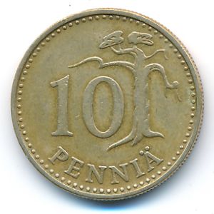 Финляндия, 10 пенни (1963 г.)