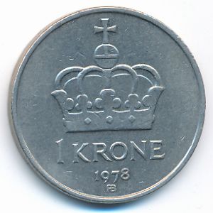 Норвегия, 1 крона (1978 г.)