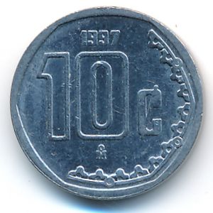 Mexico, 10 centavos, 1997