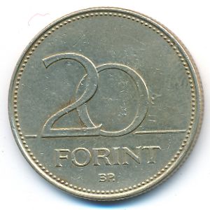 Венгрия, 20 форинтов (1993 г.)