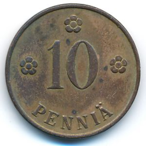 Финляндия, 10 пенни (1928 г.)