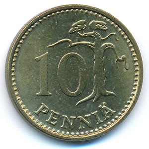 Финляндия, 10 пенни (1976 г.)